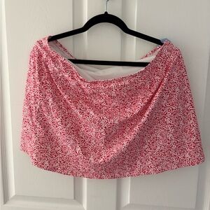 Red and White Floral Skirt